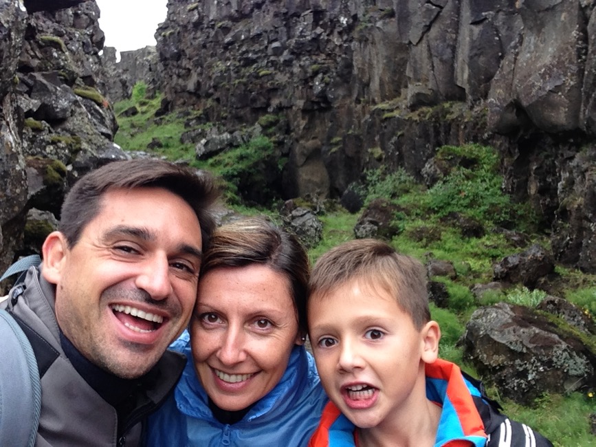 Thingvellir Grieta abajo